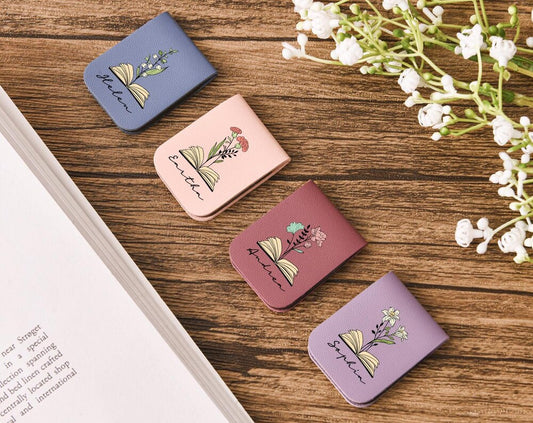 Name Bookmark with Birth Flower