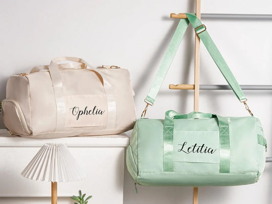 Personalized Name Duffel Bag,Custom Monogrammed Overnight Bag,Large Weekender/Gym Bag,Shoulder Travel Bag,Gift for Travel Lover,Hospital Bag